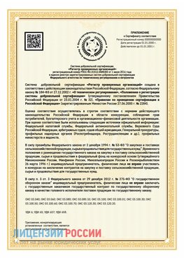 Приложение к сертификату для ИП Обнинск Сертификат СТО 03.080.02033720.1-2020